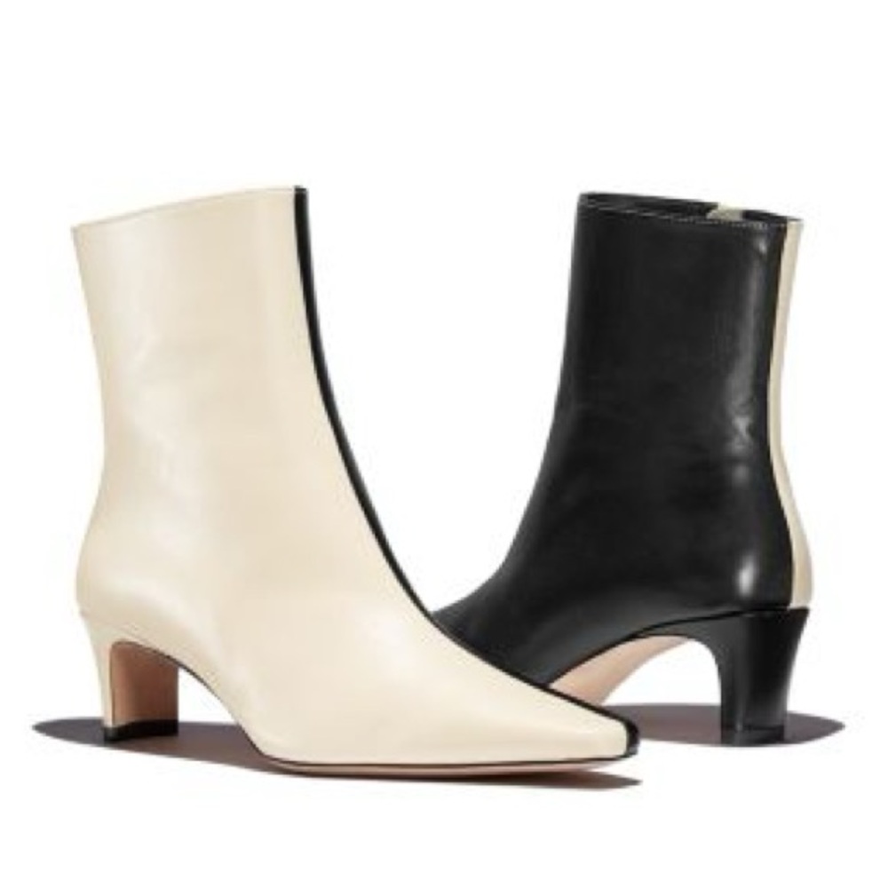 Staud Wally Boots Short in Black and White